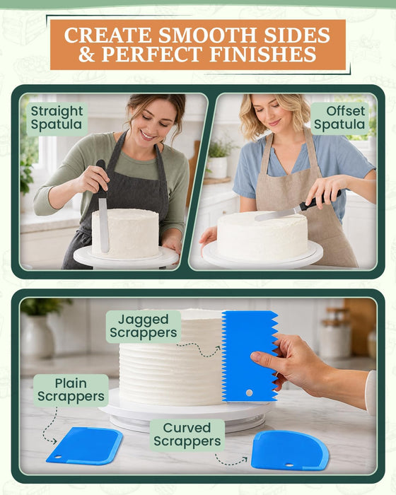 90PCs Cake Decorating Kit with Video Course for Beginner by Pro Baker