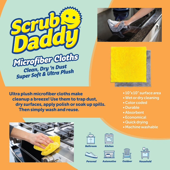 Household Cleaning + BBQ Bundle - BBQ Daddy Bristle Free Grill Brush - 2 Microfiber Cleaning Towels - All Purpose Cleane