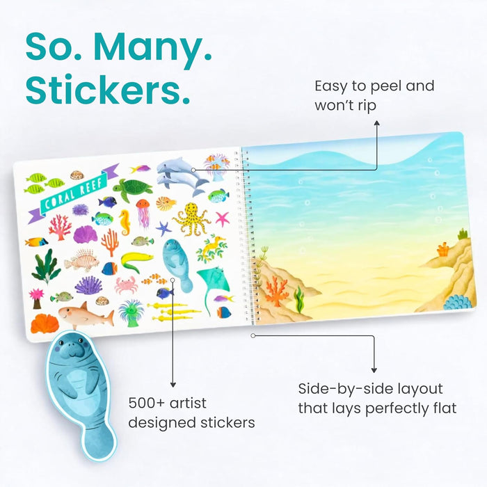 Animal Habitats Sticker Book | 12 Coloring & Activity, 500+ Stickers