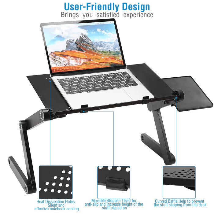 Foldable Laptop Bed Tray with Mouse Pad