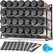 Spice Rack Organizer for Cabinet, Spice Organizer with 28 Empty Spice Jars with Black Lids, Funnel, Spice Labels, Season