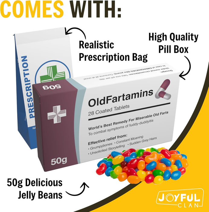 Funny Prank Pill Box with Candy, Gag Gifts for Men, 30th 40th 50th 60th 70th Birthday Gifts for Him or Her, Novelty Joke