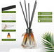 Reed Diffuser Set - 4 Empty Bottles with 20 Sticks, Delicate Gold Leaf Decor, Glass Fragrance Diffuser with Lids for Hom