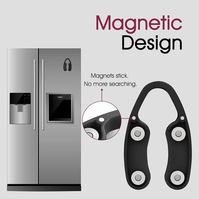 2 Pcs Wine Foil Cutter with Magnetic Design, Black