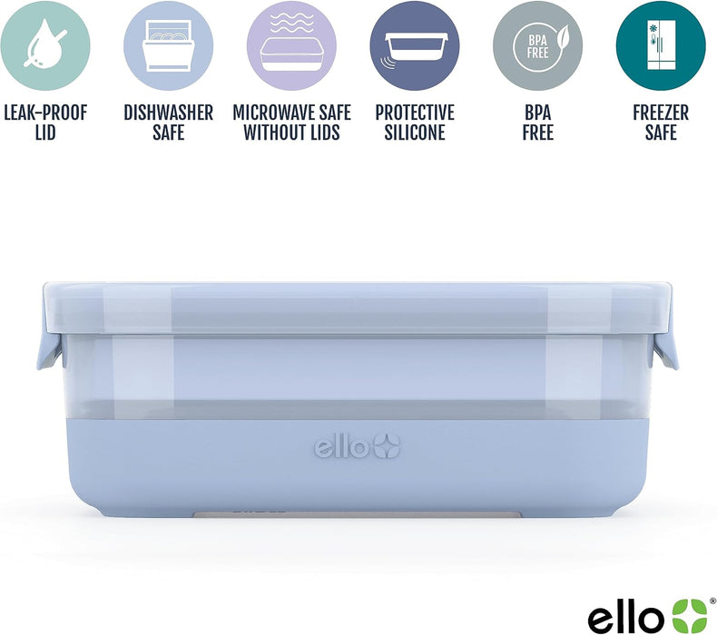 3.7 Cup Plastic Meal Prep Containers, 10 Pc, 5 Pack, Melon