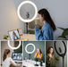 21 inch Ring Light with Stand Outer 55W 5600k Dimmable LED Light, Tripod Stand,and Phone Holder，Remote Controller,Carrying Bag ，CRI 97+ 2540lux, for Streaming Home Office Zoom Call Lighting