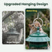 Squirrel Proof Bird Feeders for Outdoors - 4 Port Hanging Metal Bird Feeder with Gravity Spring, Upgraded Metal Hanging 