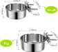 2 Pcs Stainless Steel Small Dog Crate Food Water Bowl, 19 & 12 OZ