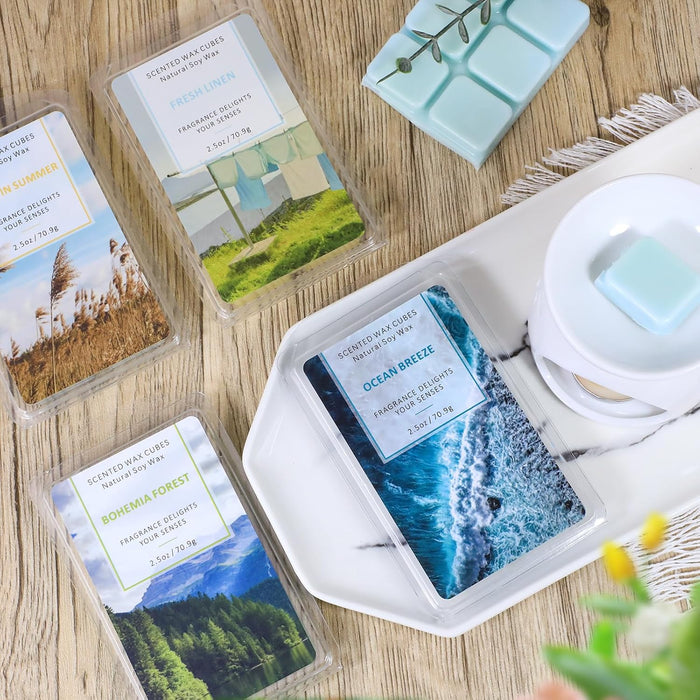 Scented Wax Melts Soy Wax Cubes Long Lasting Scent for Home, 4 Packs