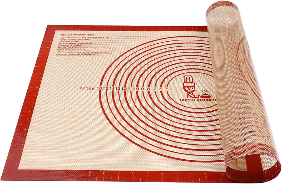 Non-slip Silicone Pastry Mat Extra Large Measurements 28''x 20'' Baking Mat