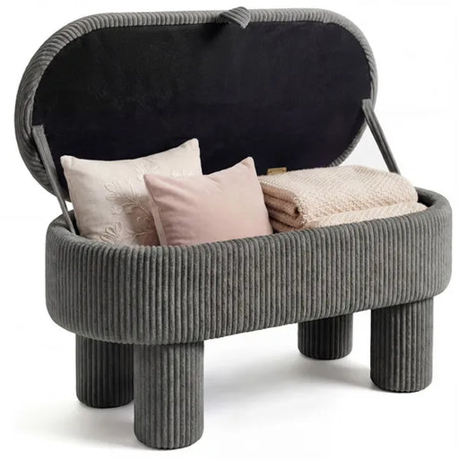 42-Inch Corduroy Storage Bench