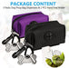 Dog Poop Bag Dispenser Holder Soft Waste Bags Roll Holders,2P Purple&Black