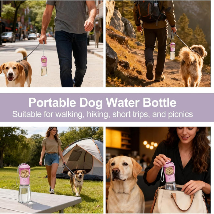 2-in-1 Portable Dog Water Bottle and Food Container