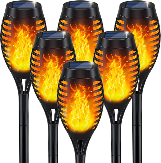 Solar Torch Light with Flickering Flame for Halloween Decorations