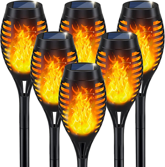 Solar Torch Light with Flickering Flame for Halloween Decorations