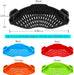 Clip on Strainer Silicone for All Pots and Pans, Pasta Strainer Clip on Food Strainer for Meat Vegetables Fruit Silicone Kitchen Colander