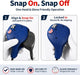 Snap-On Golf Club Covers for Right-Handed Golf Clubs, Easy On Off in 1 Second, Fits 460cc Drivers, Washable EVA Plastic 
