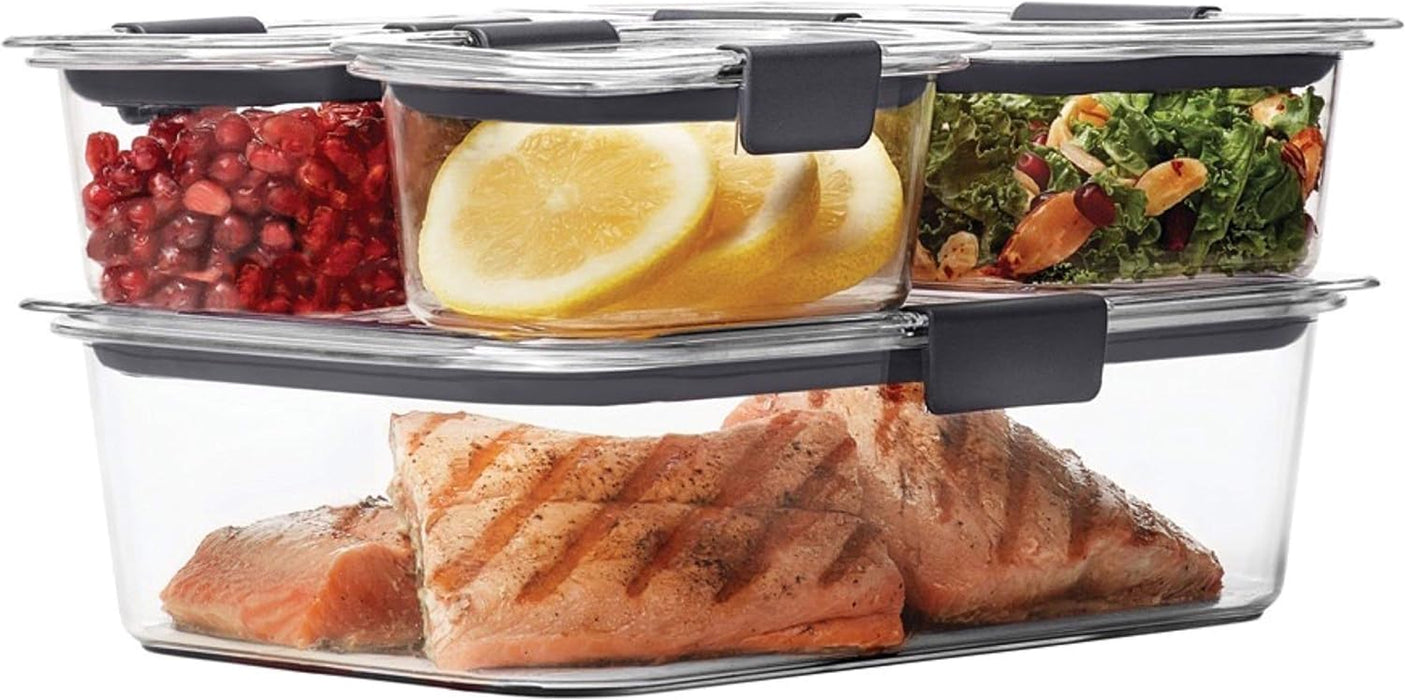 Brilliance BPA-Free Food Storage Container Set with Airtight Lids, 5-Pack (3.2 Cup) - Perfect for Lunch, Meal Prep, and Leftovers