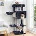 Cat Tree, Cat Tower for Indoor Cats, 43.3 inch Cat Tree Tower with Sturdy Steel Tube, Hammock, Cat Condo for Small Cats and Kittens, Scratching Post, Smoky Gray GCT004SG