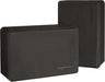Non-Slip Yoga Blocks, Set of 2, Deepen Poses, 4" x 9" x 6", Black