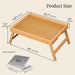 2 Pack Bamboo Bed Tray Table with Folding Legs,Breakfast Trays,Serving Tray for Food and Snack,Laptop Trays for Working(