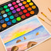 48 Colors Watercolor Paint Set, 3 Brushes