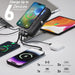Solar Power Bank 20000 mAh Built-in 3 Cables Wireless Charger