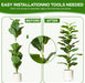 2Pack Artificial Fiddle Leaf Fig Tree, 35" Faux Ficus Lyrata Plant with Pot, Floor Plant Outdoor Artificial Plant, Suitable for Living Room, Office, Bedroom Decor