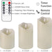 Flickering flameless Candles, Battery Operated Candles with Remote, led Pillar Candles，Electric Candle Set of 3，Christmas Home Wedding Birthday Decor（Ivory White） ﻿ ﻿
