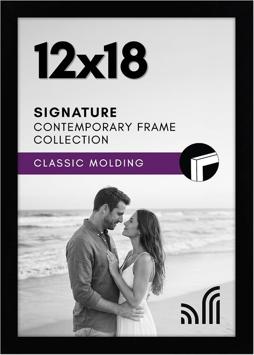 12x18 Picture Frame - Engineered Wood - Black