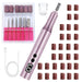 Professional Cordless Nail Drill Kit for Gel & Acrylic Nails, Electric Nail File with 5 Metal Bits, 30 Sanding Bands & D