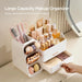 Makeup Organizer with Brush Holder for Vanity, Large Plastic Bathroom Countertop Organizer Skin Care Storage, Easy to St
