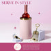 Wine Bottle Chiller Set, Insulated Double Wall Chiller, Gold Winged Corkscrew Wine Bottle Opener, Diamond Wine Stopper, 3-Piece Set, Pink