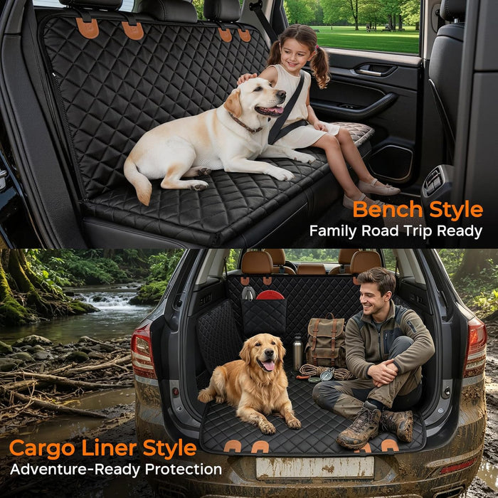 Dog Car Seat Cover for Back Seat, 100% Waterproof Hammock for Car
