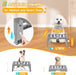 Elevated Dog Bowls for Small Medium Dogs, 3 Height Adjustable Raised Stand with 2 Thick 6" Stainless Steel Food Bowls, Non-Slip Feeder Adjusts to 2.75", 6", 7.5", Grey