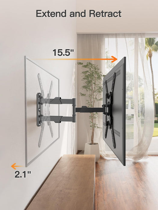 Full Motion TV Wall Mount for 26-60" TVs, Max VESA 400x400, 77 lbs.