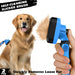 Professional 3PCS Self Cleaning Slicker Brush & Pet Grooming Rake & Flea Comb for Dogs,Cats and Horses | Double-Sided Dematting Comb & Skin Friendly Deshedding Grooming Tool | Pet Supplies (Blue)