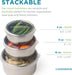 U-Konserve Stainless Steel Round Nesting Containers Trio Set of 3