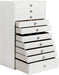 Large Jewelry Box, Jewelry Case with 10 Drawers for Big and Small Jewelry, Jewelry Storage Organizer for Watch Earrings Necklace Rings Bracelets, Birthday Wedding Gifts, White
