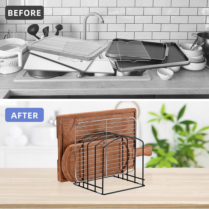 Cutting Board Organizer, 2PCS, Matte Black