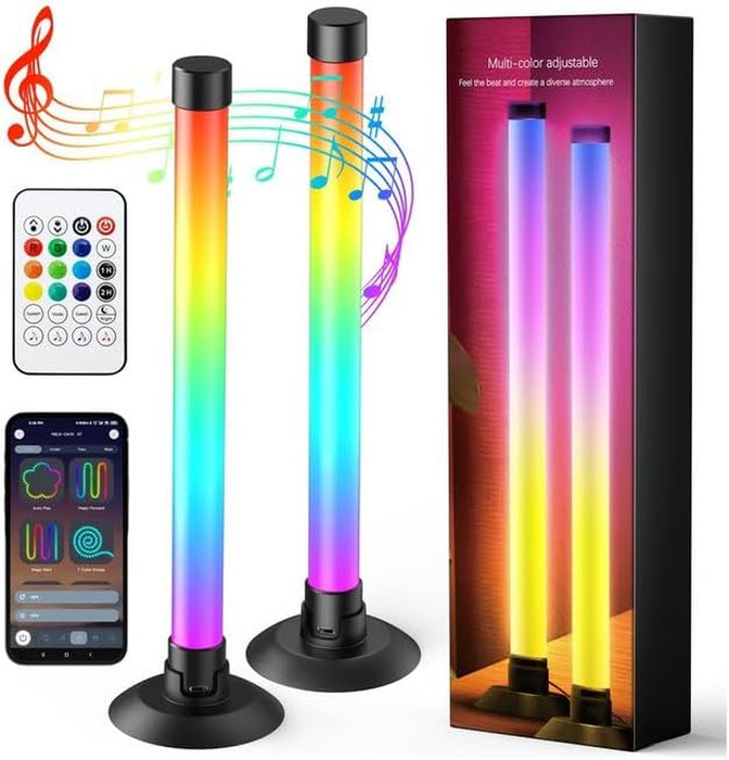 IC+RGBW USB Powered Led Light Bar with App & Remote Control, 2 Pack