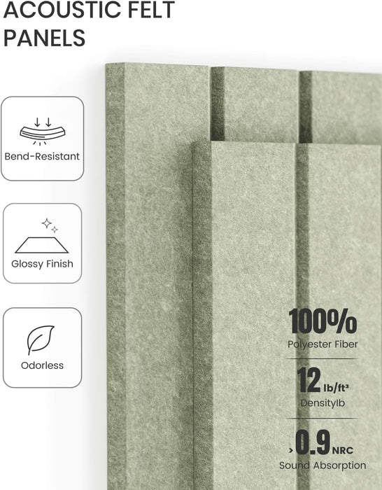 48" x 36" Large Felt Bulletin Board, Sage