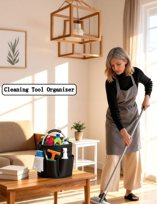 Cleaning Caddy with Handle, for Cleaning Supplies Organizer Bucket