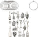 Craft Supplies Wine Glass Charms Markers Tasting Party Decoration Supplies Gift with 25mm Strong Stainless Steel Wine Gl