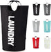 Tall Laundry Basket 90L, Large Hamper, Freestanding Laundry Bag