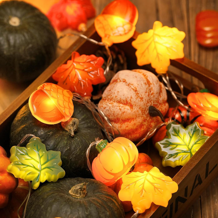 Fall Decor, Fall String Lights, 9.8FT 20LED Thanksgiving Lights