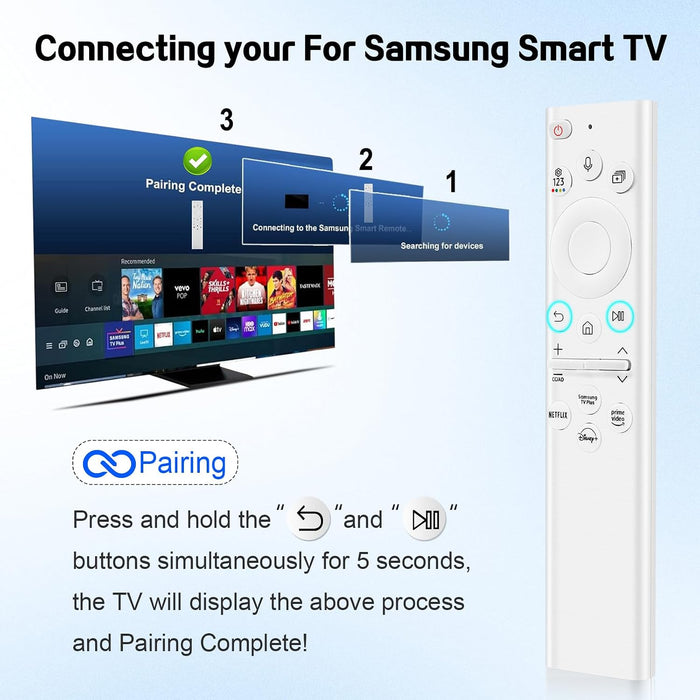 BN59-01391A Solar Frame TV Remote Replacement for Samsung Smart TV with Voice Bluetooth Rechargeable Solar Cell, Compatible with Samsung 2020 to 2025 Neo LED 4K Ultra HD TV Samsung Frame Remote