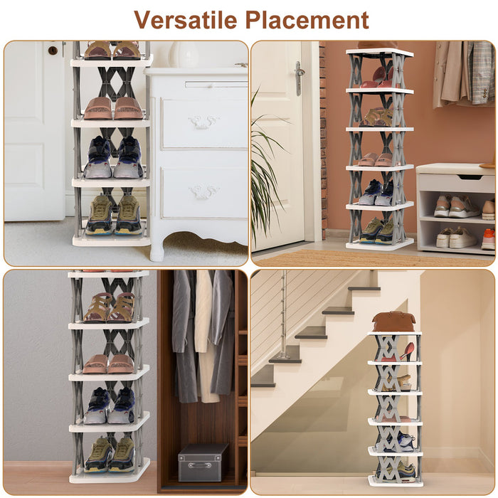 Six-Tier Foldable Shoe Rack