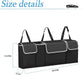 Car Trunk Organizer, Hanging Backseat Storage Bag, Black