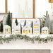 Christmas Decorations - Village Sets of 5 Lighted Ceramic Houses & 9 Trees